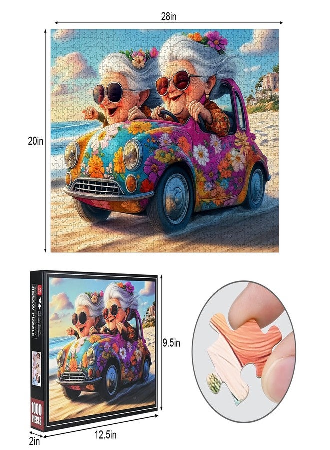 Lirches 1000pcs Happy Grandma Paper Puzzle - Large Puzzle Toy Adult Game Gift - Family Interactive Game Puzzle DIY Home Decoration Brain Challenge Gift - Image 2